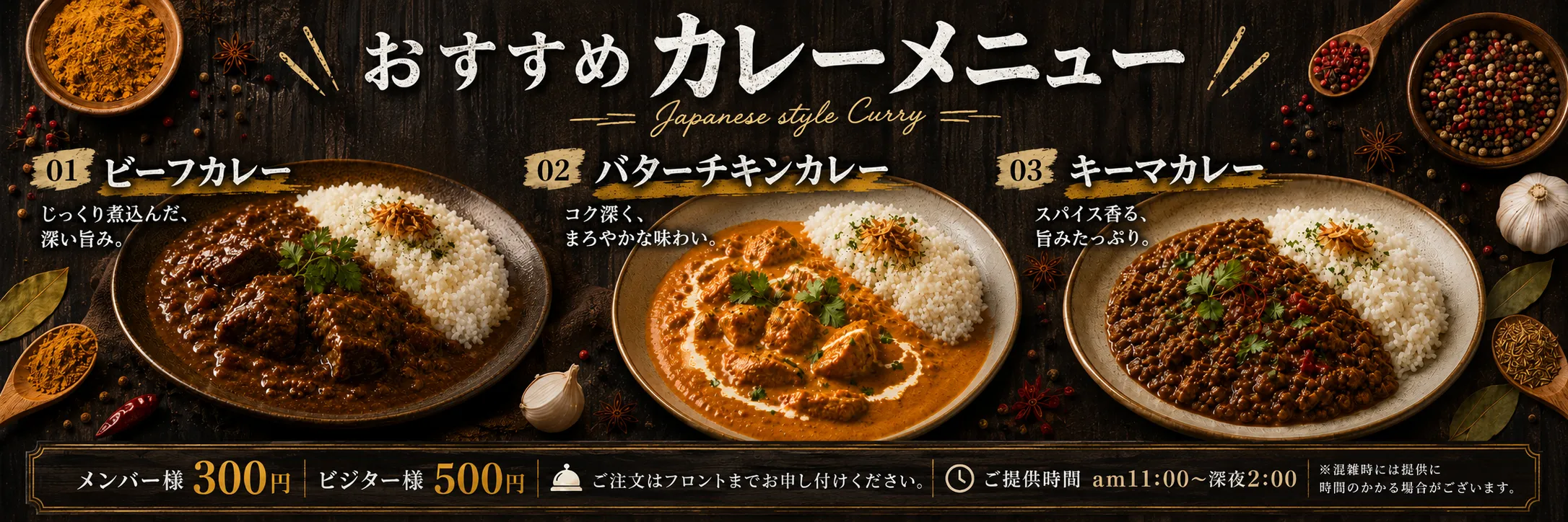間限定フードメニュー